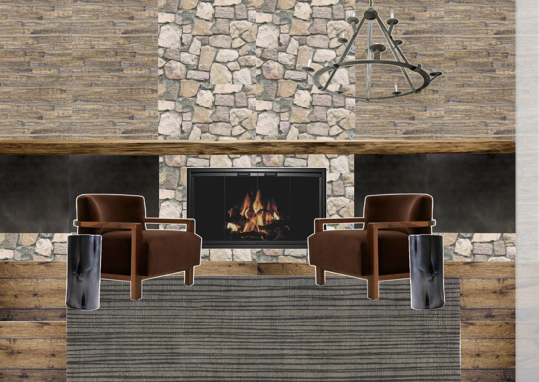 Mondi, Luxury Interior Design Firm, Residential Design Firm, Colorado, Chicago, Denver, Illinois, New Construction, Renovation, Modern, Luxury, Textured, Stone Fireplace
