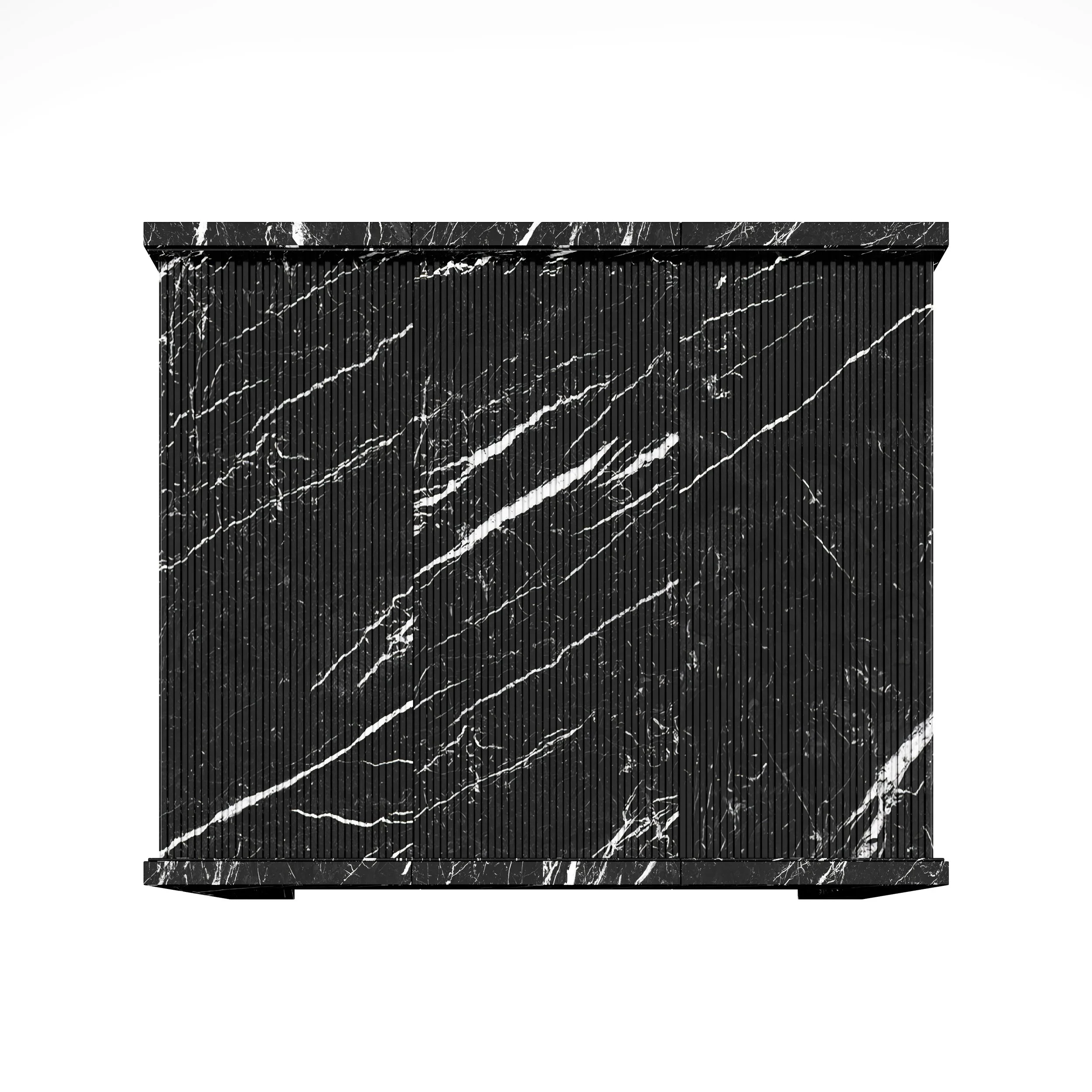 Mondi, Kitchen, Nero Mаrquina, Hood, Interior Design, Marble, Modern, Black