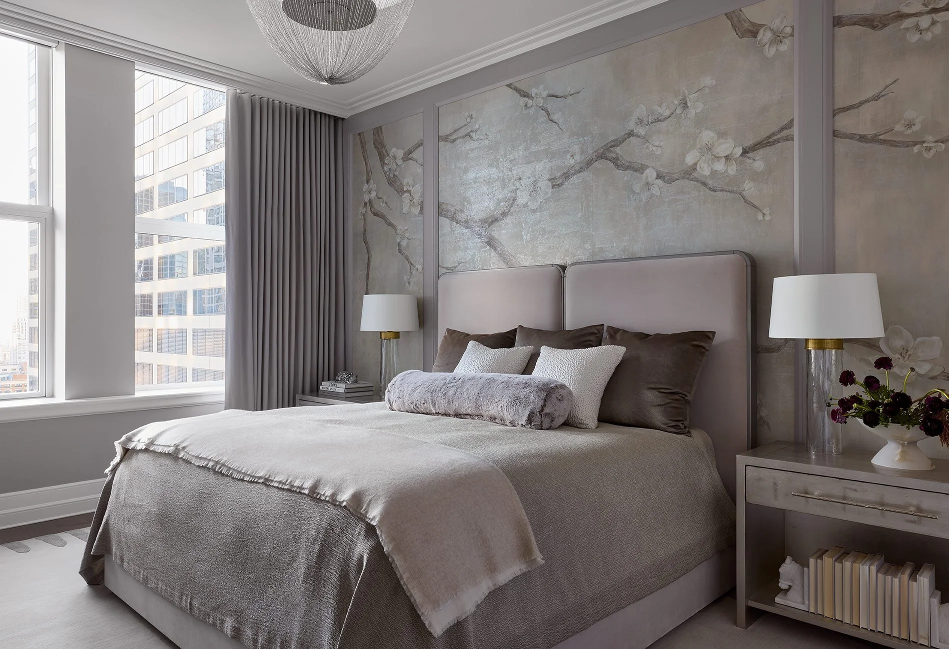 Mondi, Luxury Bedroom Design, Primary Bedroom, Primary Suite, Master Suite, Guest Suite, Guest Bedroom, Chicago, Illinois, Tribune Towers, Denver, Colorado, Luxury Residential Interior Design, Luxury Interior Design Firm, Renovation, Neutrals, Soft