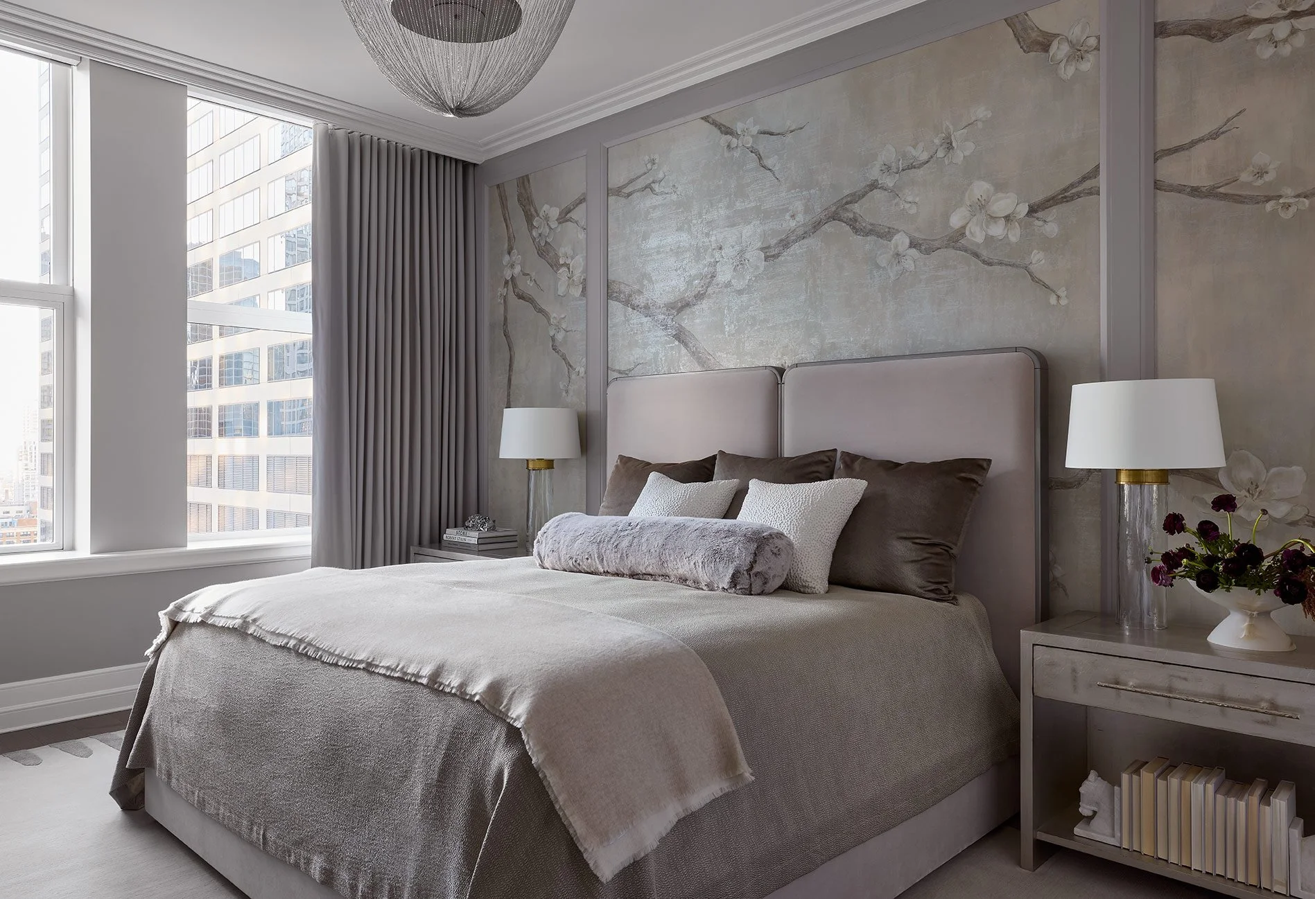 Primary Bedroom, Modern, Luxury, Master Bedroom, nterior Design, Denver, Colorado, Chicago, Illinois, Luxury Residential Interior Design, Luxury Interior Design Firm, New Construction, Tribune Towers, Condo