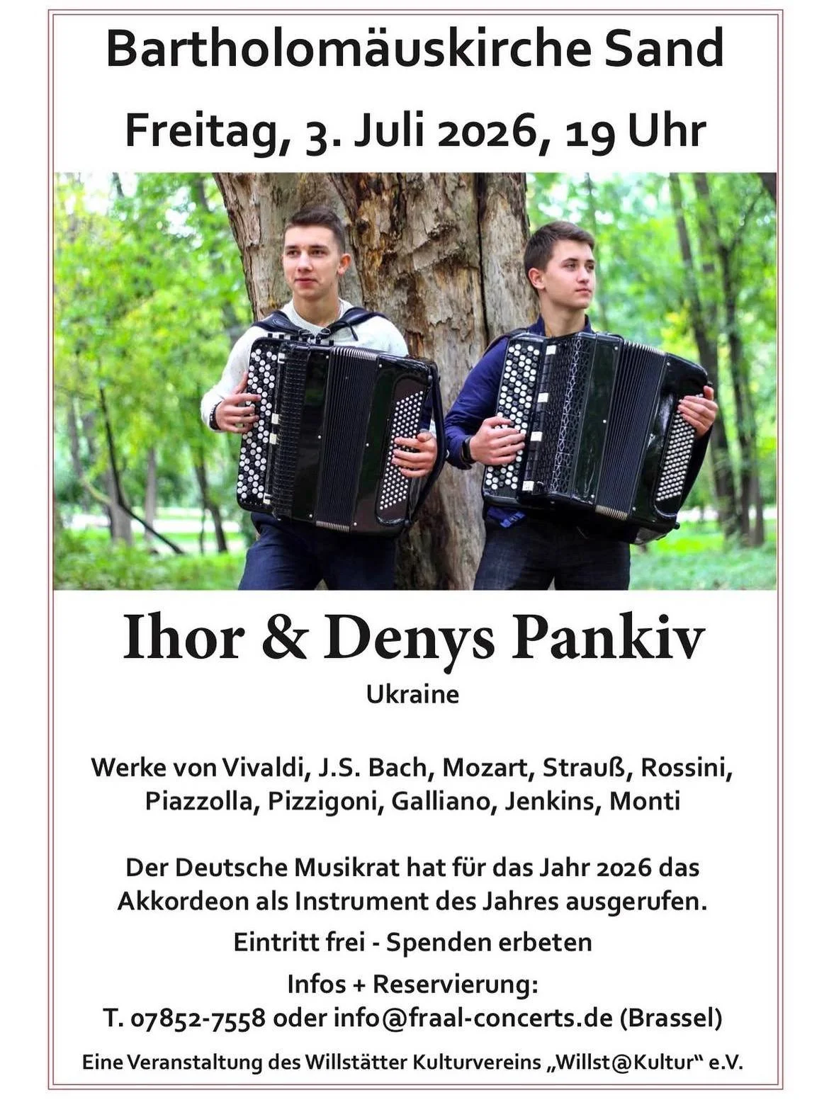 Concert in Sand - 03.07.2026 (Plakat)