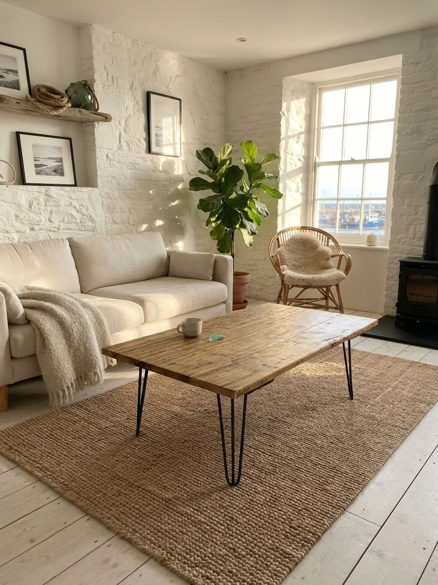 Waxed Pine & Steel Reclaimed Table