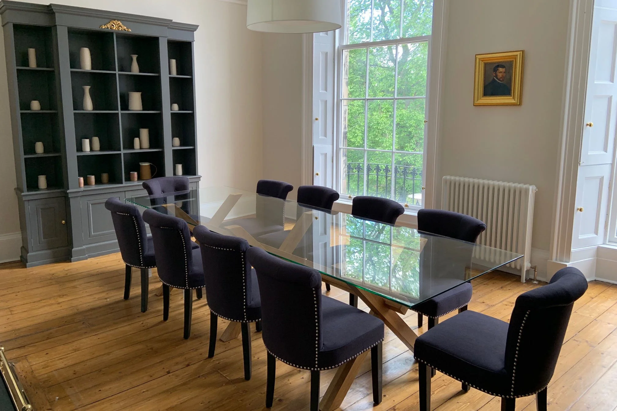 Handmade Table in Glass and Oak
