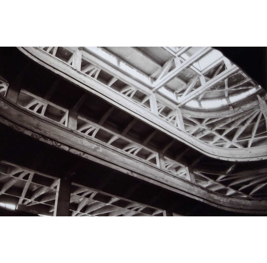 "Helix Ramp" Black and white photo approximately 4" x 6" , matted, NFS.