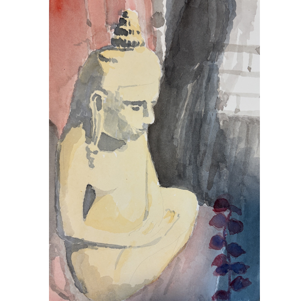 "Jim Thompson's House"  - Transparent watercolor, approximately 7" x 10", matted and framed. $ 150 at gallery purchase only.
