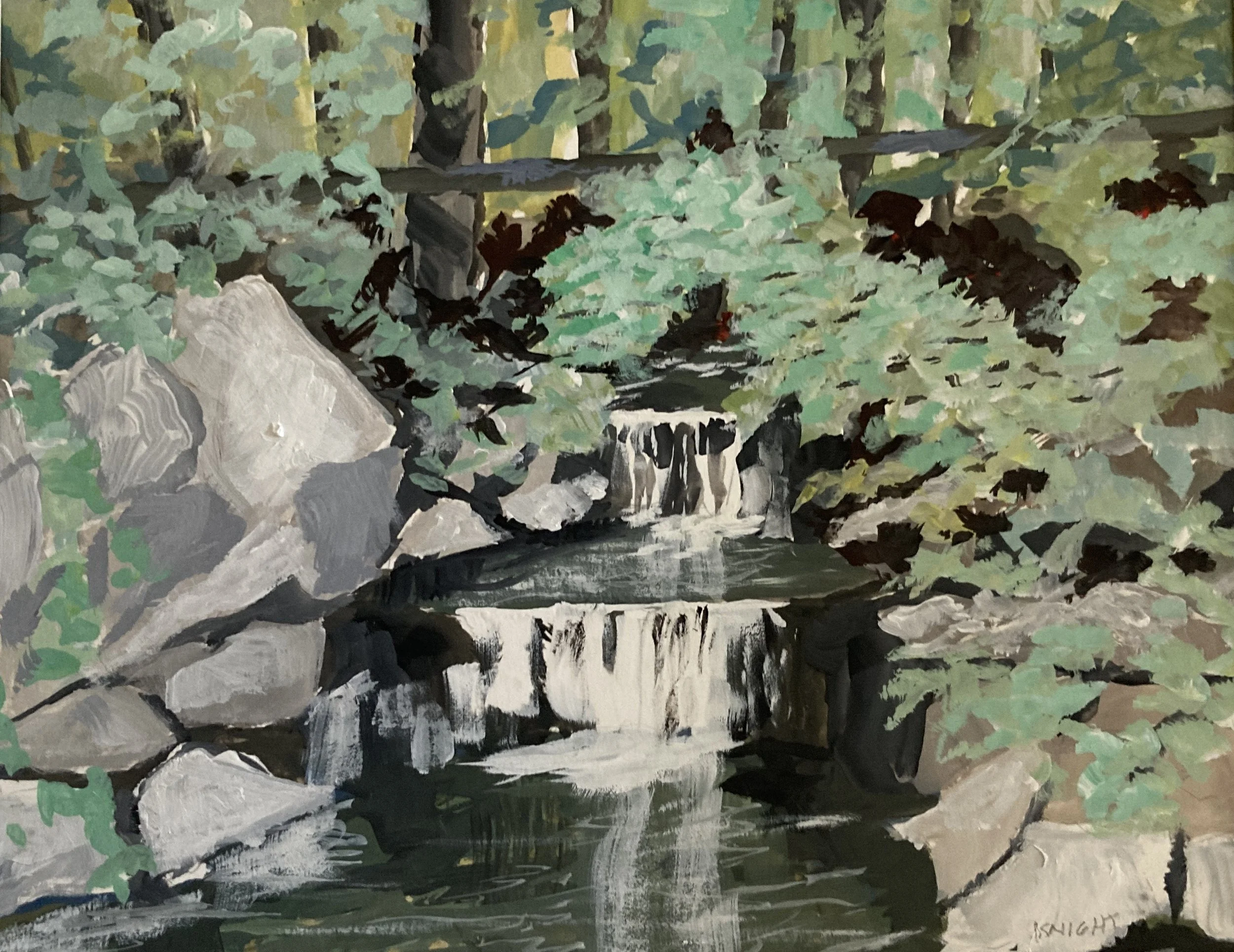 "Koi Pond"   14" x 11"   Gouache 
$150 , gallery purchase only.