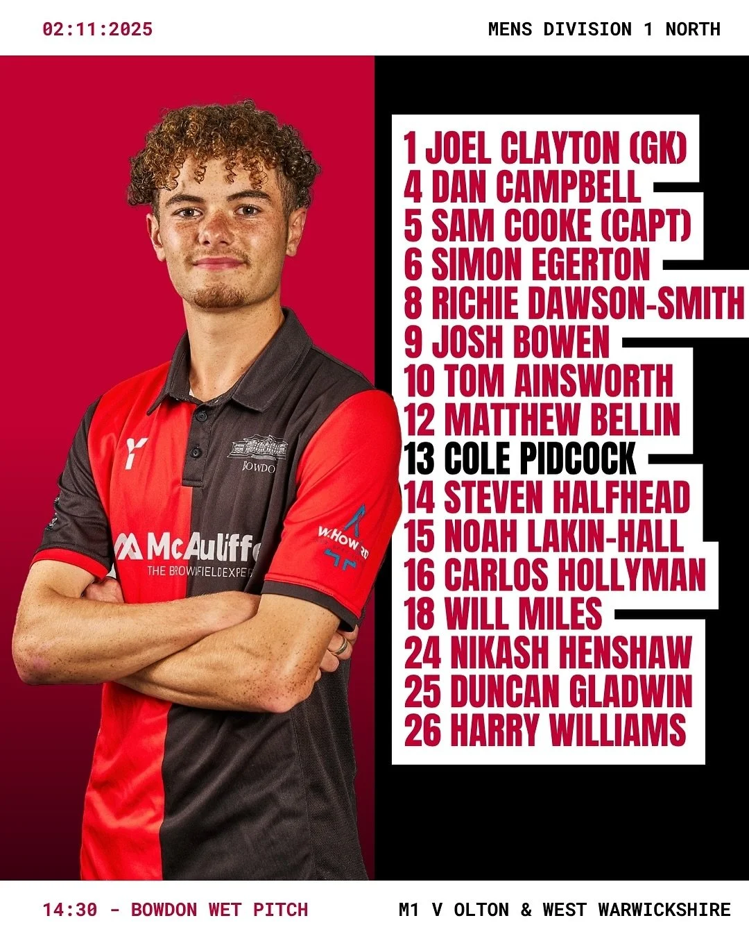 GAME ON!! It&rsquo;s a big one down at the wet pitch today. Come and show your support for the lads. Push back 14:30. ❤️🖤

#redandblackattack #oneclubasoneteam