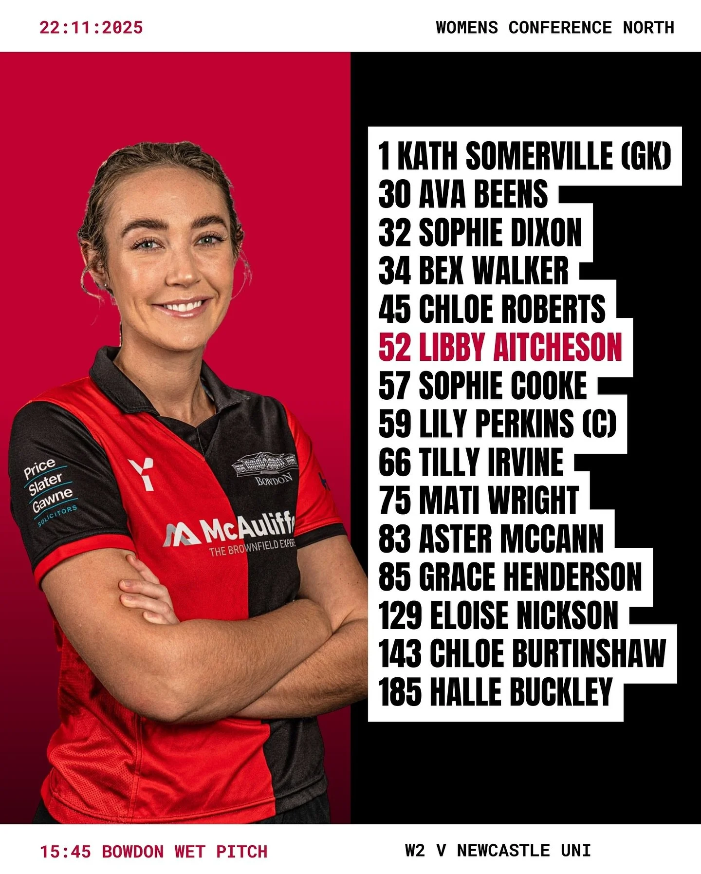 W2s push back at 15:45 v Newcastle Uni. Come on ladies, let&rsquo;s have it! 💪💪❤️🖤