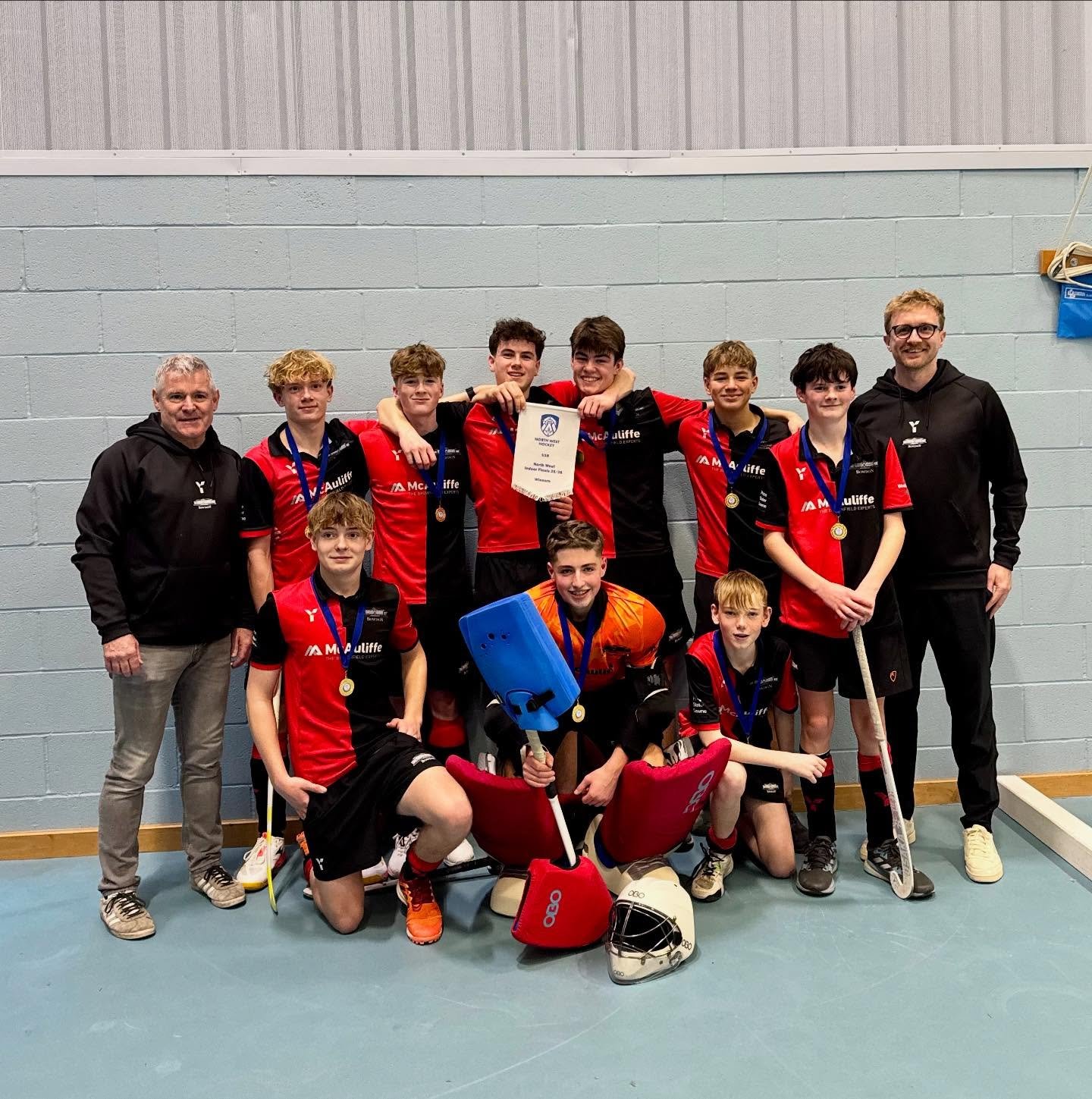 We are absolutely buzzing as today our U16 Boys and U16 Girls plus U18 Boys all joined the U18 Girls as North West Indoor Champions. They all won their regional tournaments and will now represent @north_west_hockey at the @englandhockey National Indo