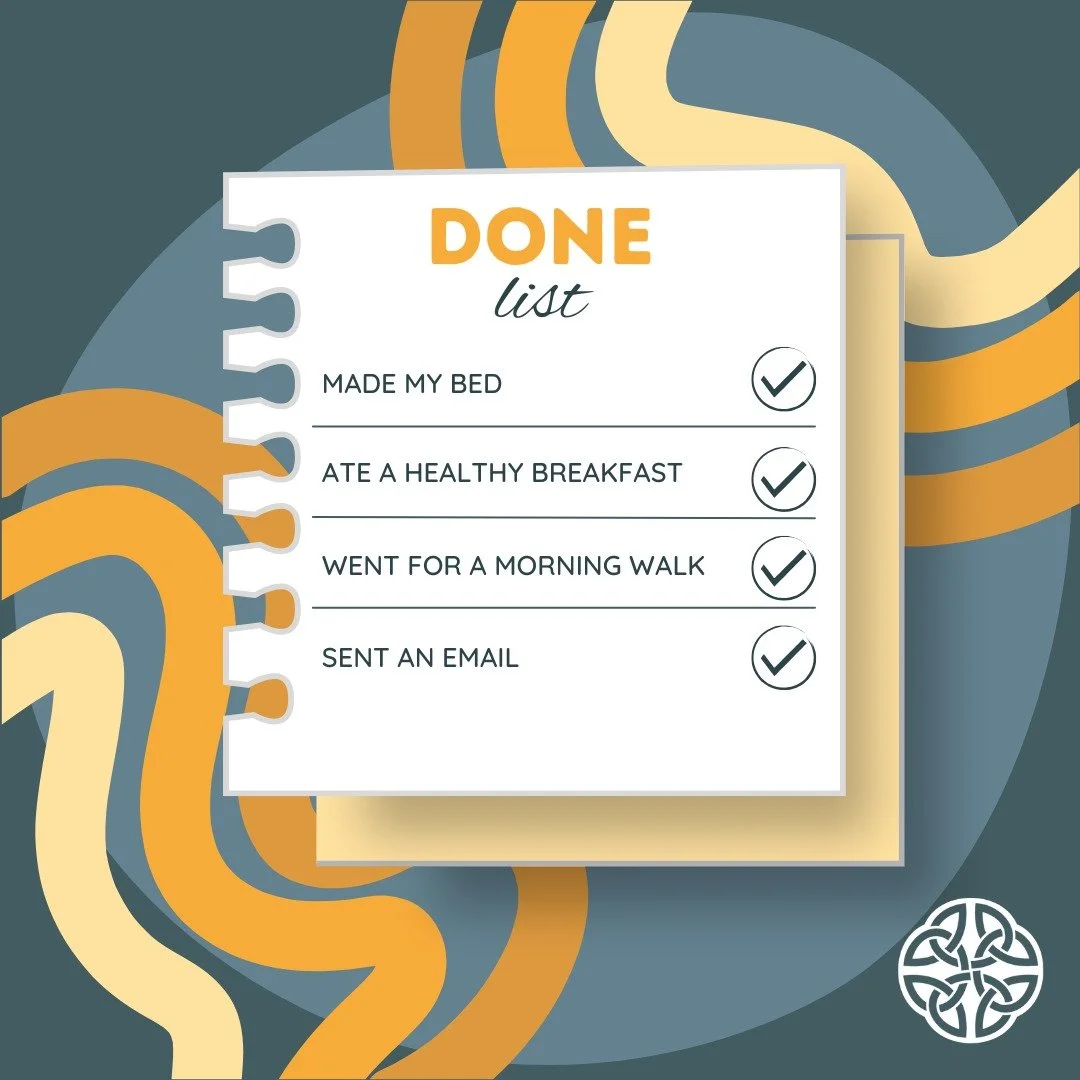 Most of us keep long to-do lists, but rarely stop to notice what we&rsquo;ve already accomplished. 🌿

Instead, try making a &ldquo;done list&rdquo;:
📝 Write down things you've already finished, even small things like sending an email, making your b
