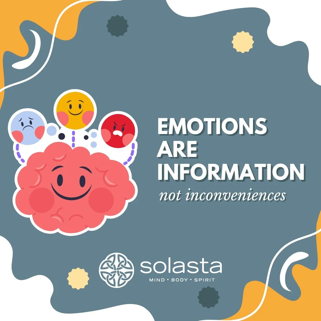 Emotions are not obstacles to productivity. They&rsquo;re information about our lives, relationships, and conditions. Paying attention is part of caring for ourselves and each other 💬

#Solasta #Halifax #HalifaxMentalHealth #NovaScotia #MentalHealth
