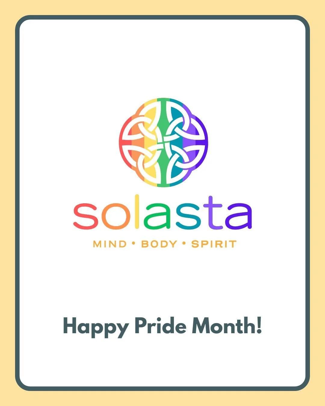 Pride Month is a celebration of identity, community, and belonging. 🌈

At Solasta, we believe everyone deserves access to compassionate, affirming mental health care where they feel respected, heard, and supported.

Whether you're navigating life's 