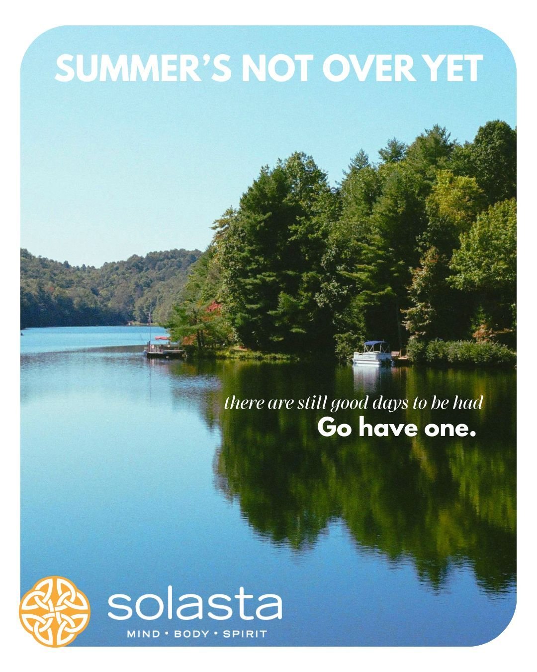 There are still swims to take, patios to sit on, songs to hear, friends to call, and evenings to stretch out.

And if you're heading to the Atlantic International Film Festival this weekend, we'll see you there. 🎬💛

#Solasta #Halifax #MentalHealth 