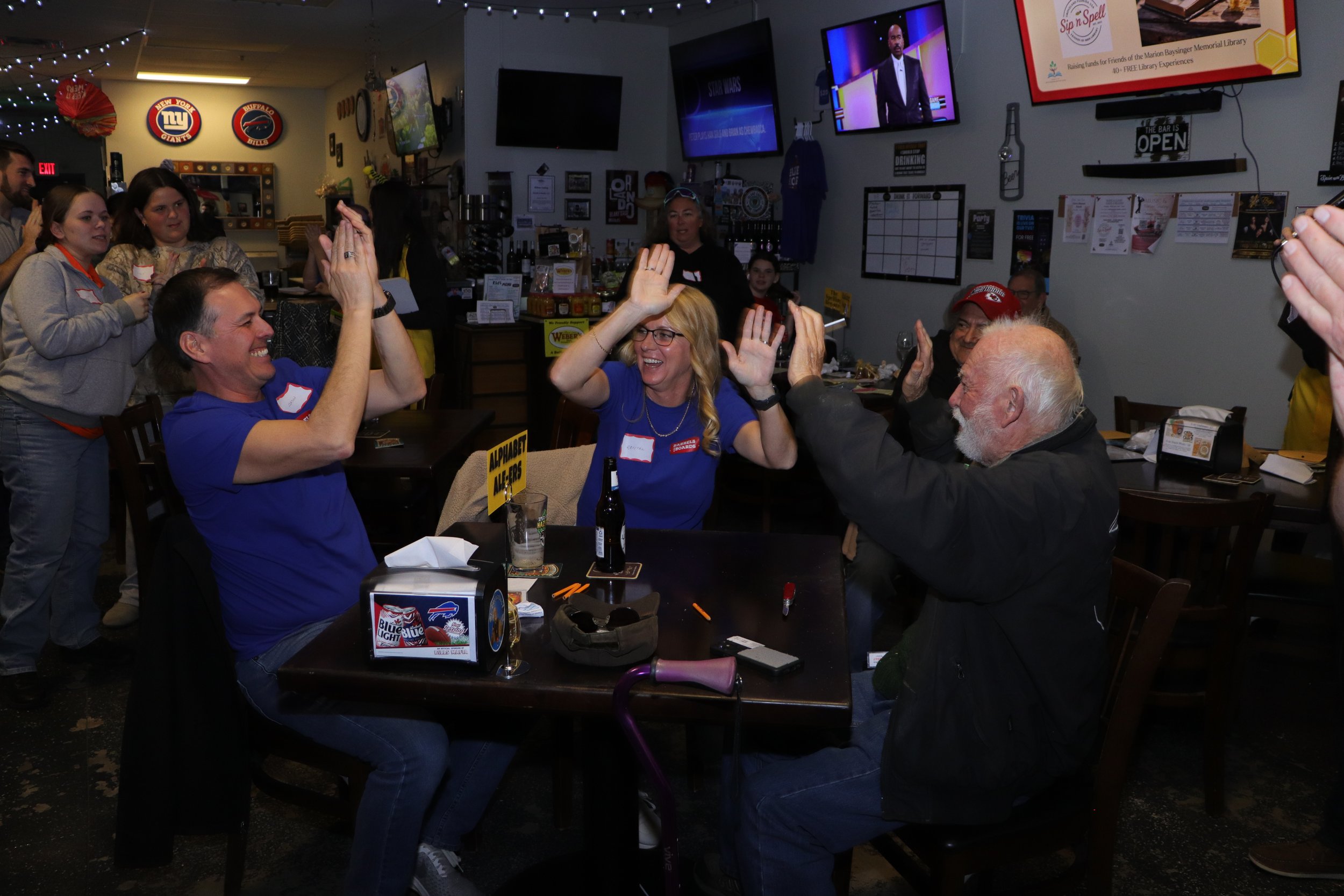 The excitement mounts..we have a winner!  Alphabet-Alers representing Barrels and Boards