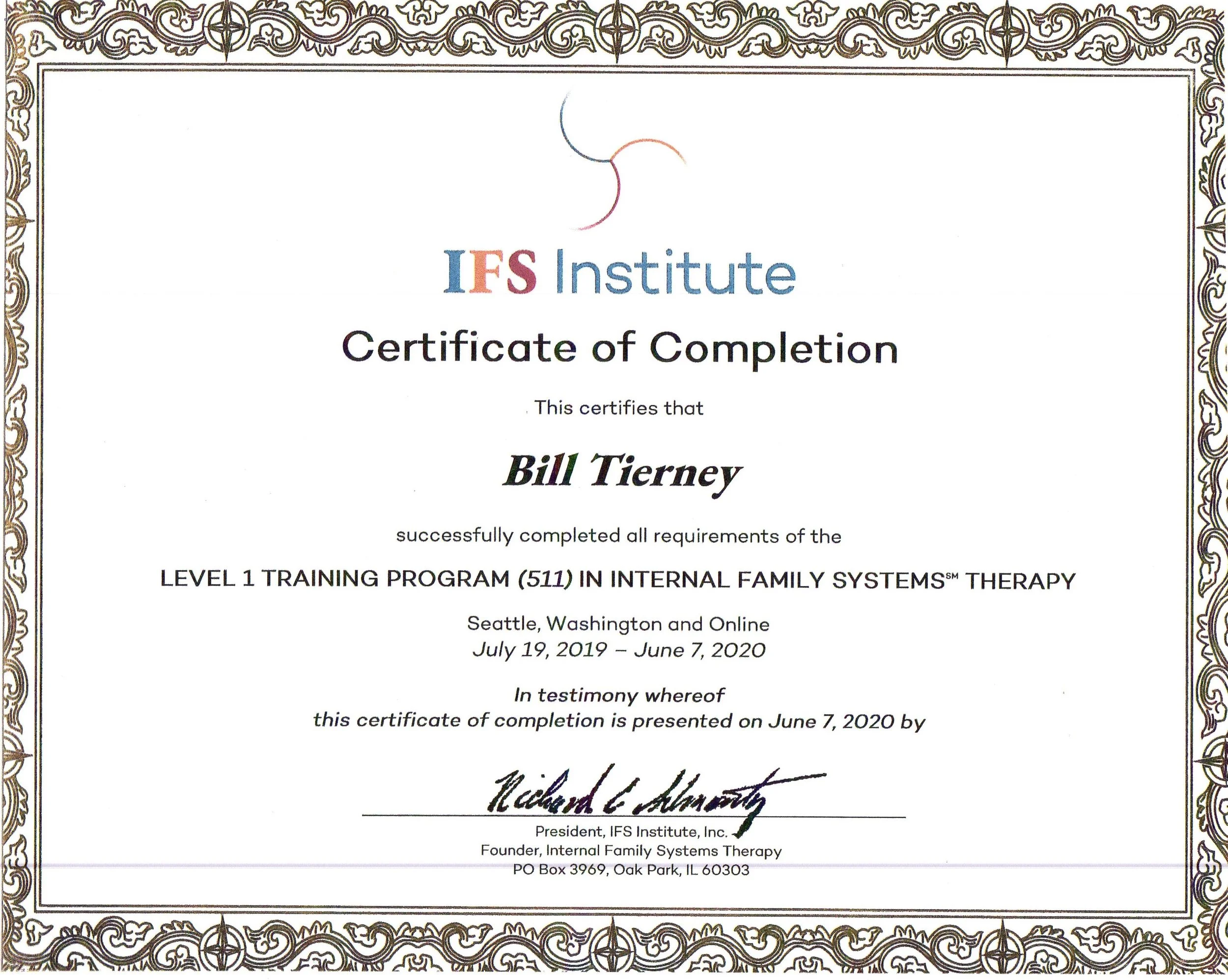 About Bill — Bill Tierney Coaching Parts Work Coach