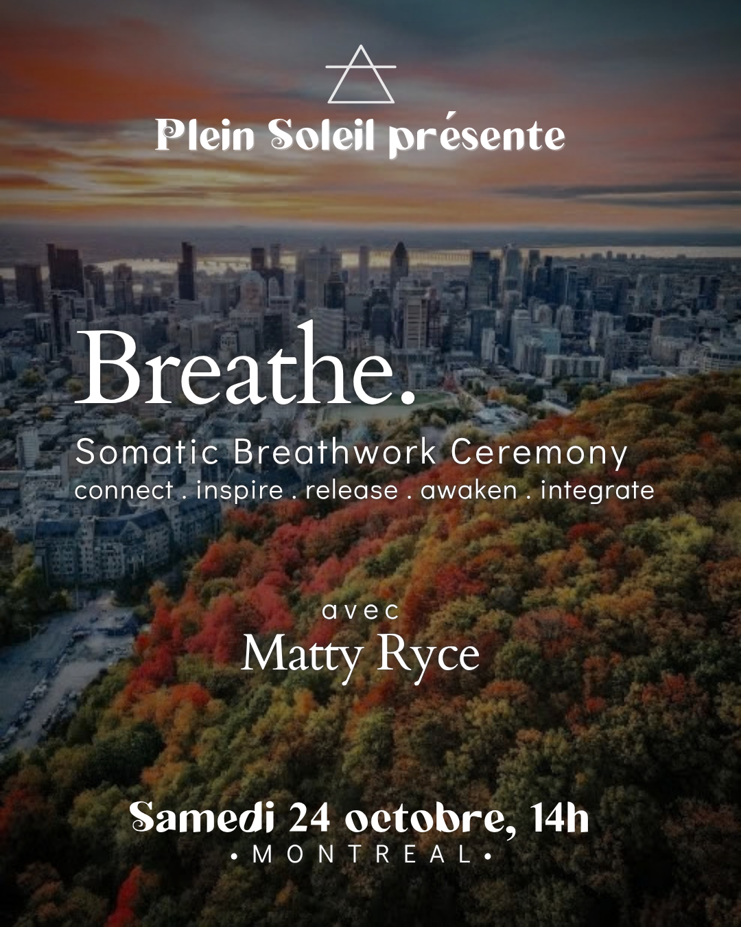 Breathe. ∞ Somatic Breathwork CEREMONY ∞ Matty Ryce