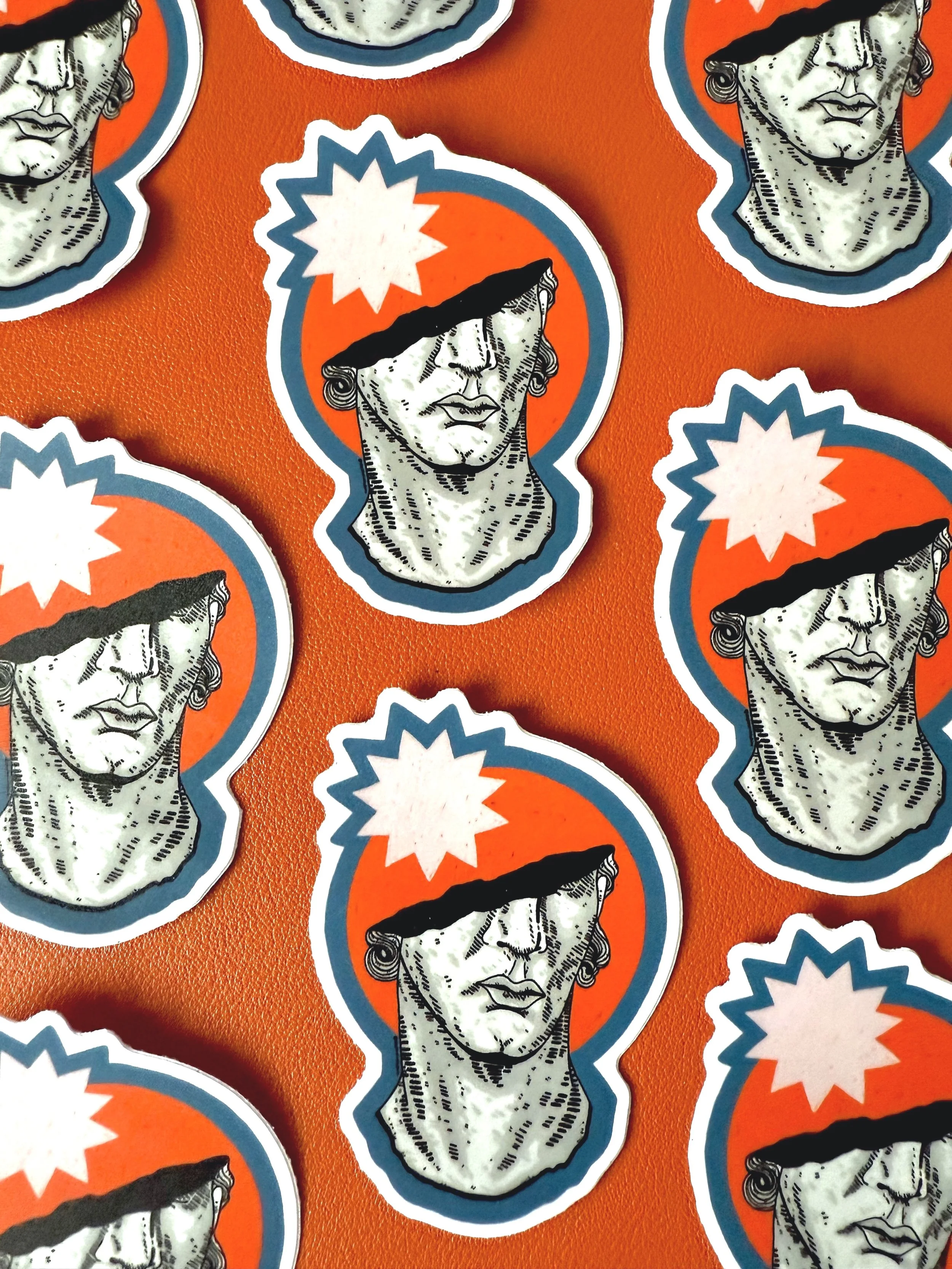 Broken Bust Vinyl Sticker