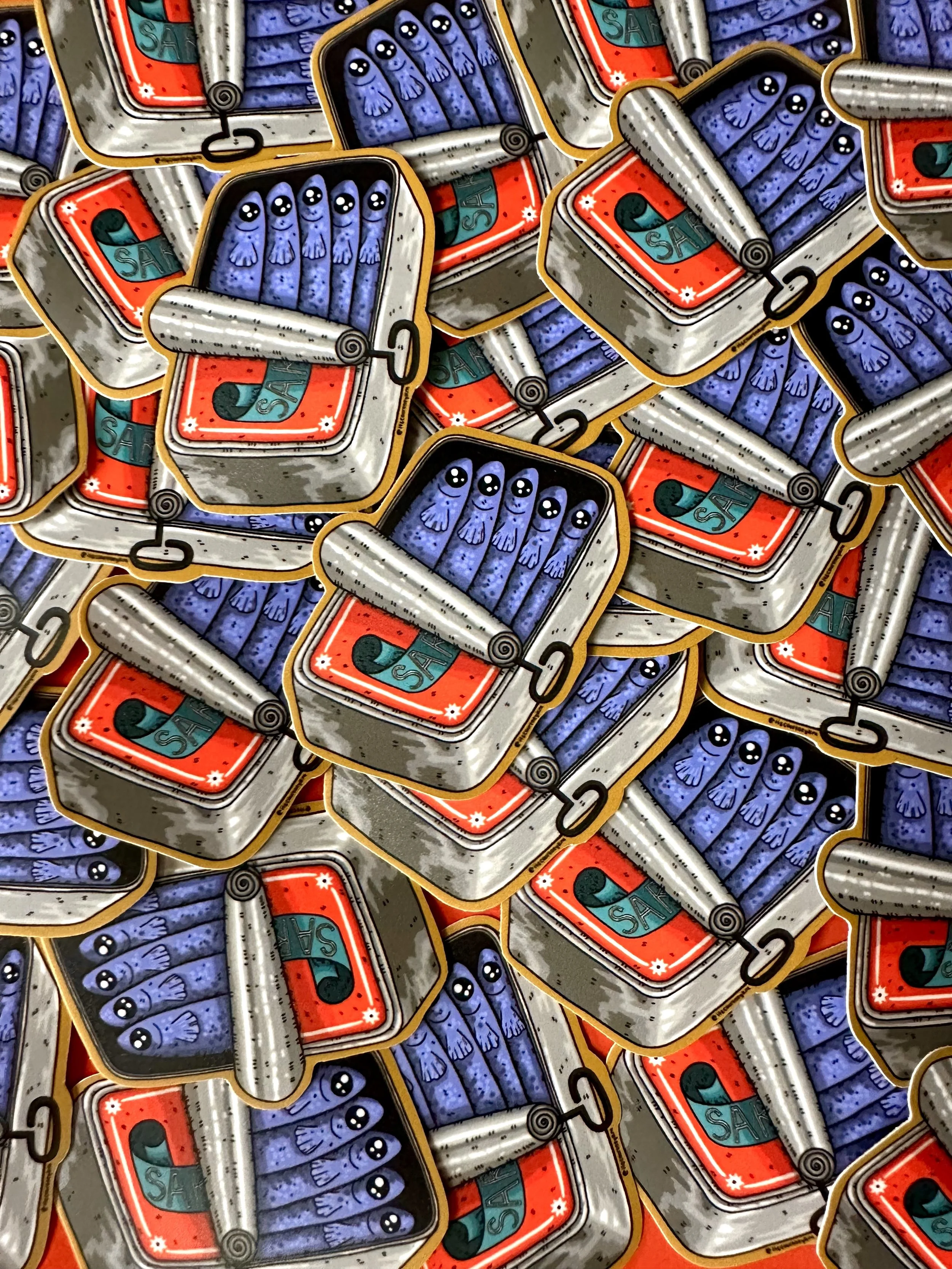 Sardines Vinyl Sticker