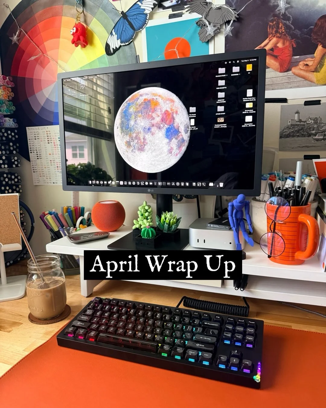 April was fun! But now I need to lock in and market my book! #wrapup #indieauthorsofinstagram #authorsofinstagram📚 #deskspace