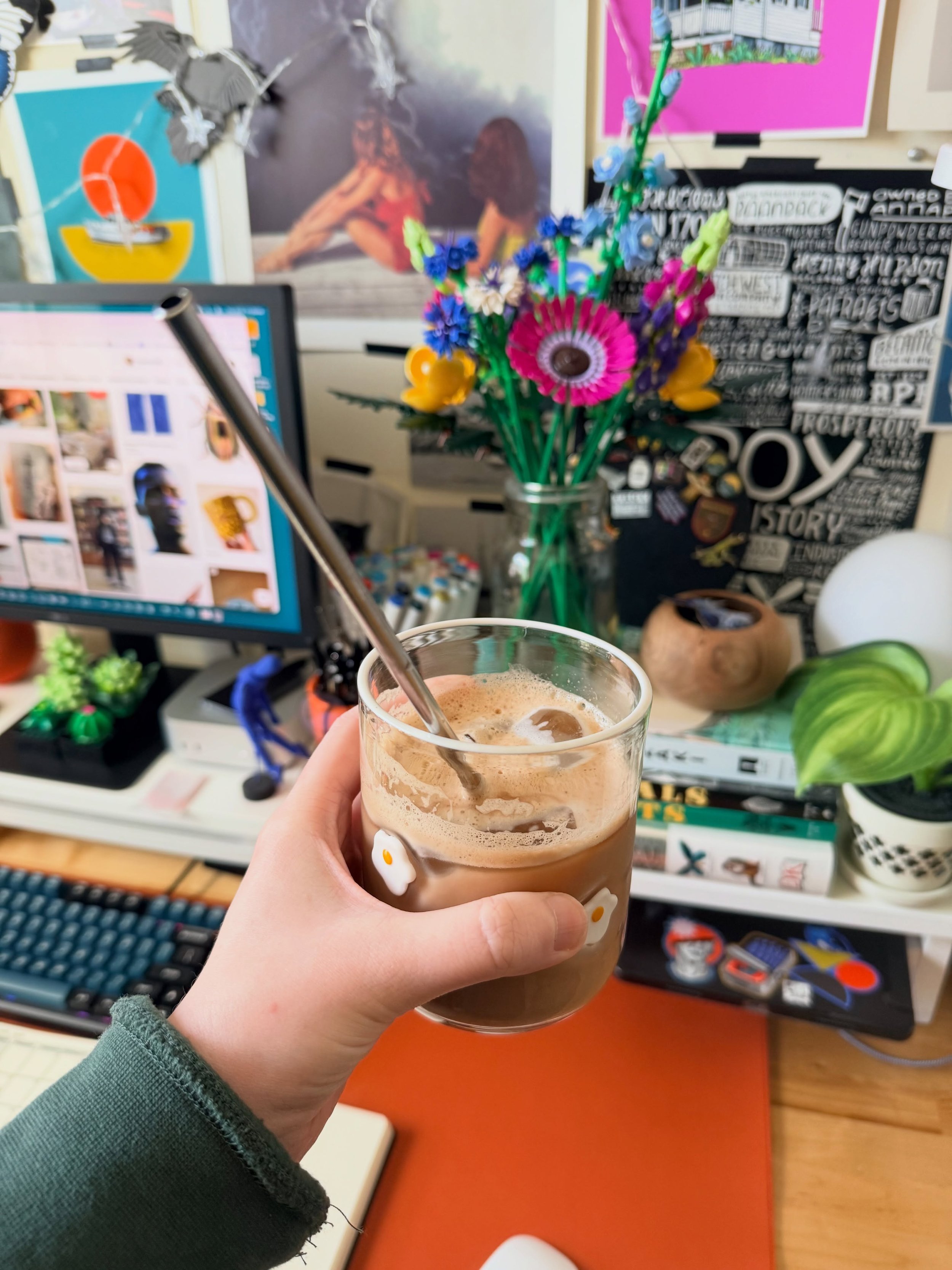 Started my day drinking an iced latte out of an egg cup while I mindlessly scrolled Pinterest and then wrote a few chapters of my next book so things are lookin up. #indieauthorsofinstagram