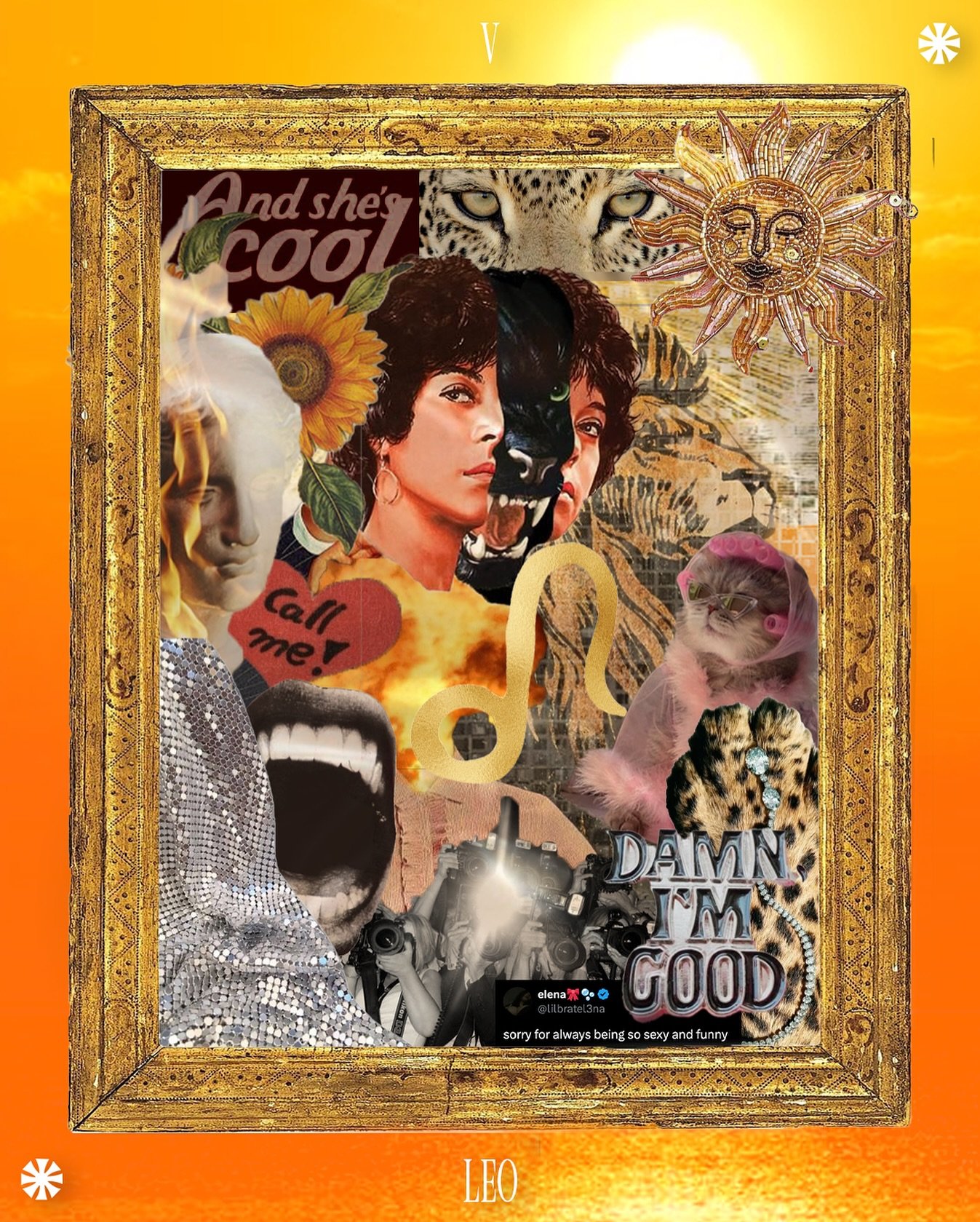 rounding out our zodiac series with the season that brought you Cleo 🌞 we were founded on the core belief that creativity takes courage, and have always looked to the lion for strength, pride, and nerve. this season centers around the light that bur