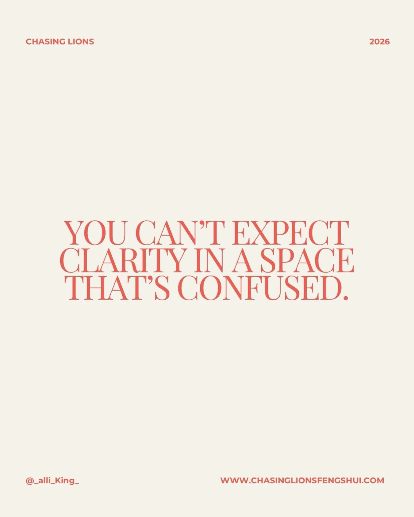 You can&rsquo;t think clearly in a space that feels chaotic.

If your home feels scattered, heavy, or unfinished&hellip; that&rsquo;s the energy you&rsquo;re trying to lead, decide, and build from.

Clean space. Clear mind. Better decision making. 

