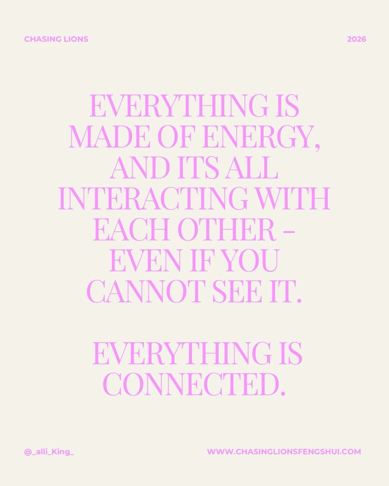 Everything you surround yourself with is shaping your experience whether you&rsquo;re consciously aware of it or not. 

The people you spend time with, the spaces you move through, even the objects you keep nearby are all quietly influencing how you 