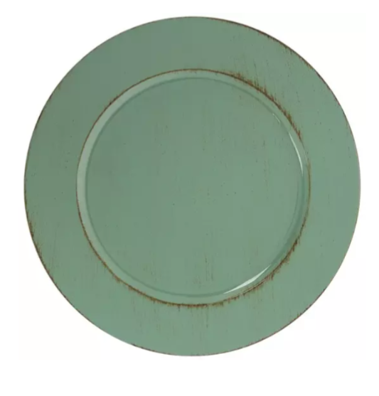 Rustic sage chargers, qty 23