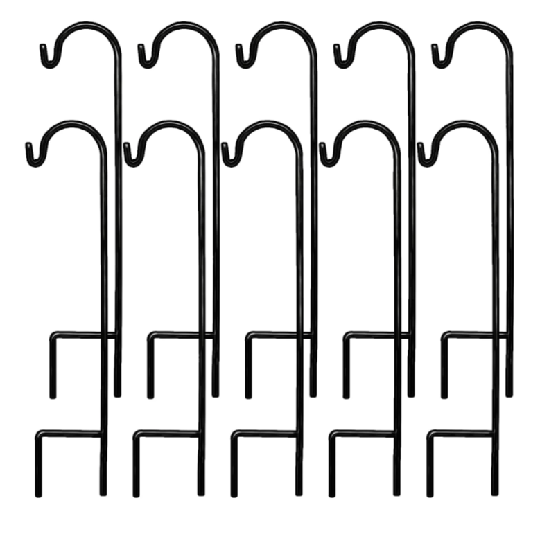 Shepherds hooks, black, 35" tall, qty 20.
