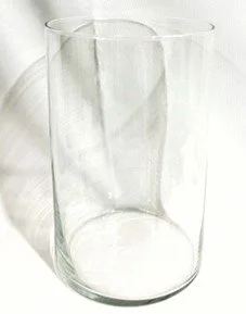 Large glass vase (tall), size 10"H x 6"W. Qty 7
