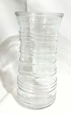 Banded glass vase, size 8-1/2"H x 4"W. Qty 3.