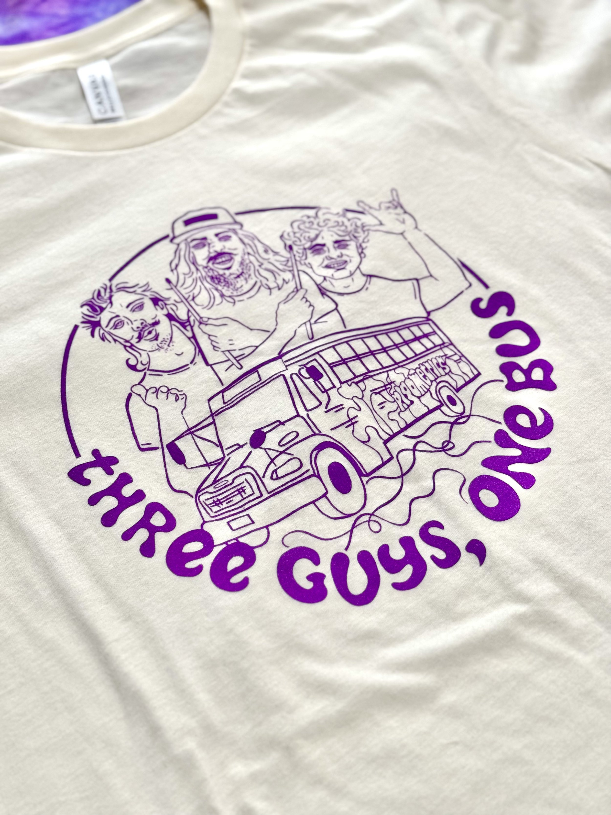 "Three Guys, One Bus" T-Shirt (Cream)