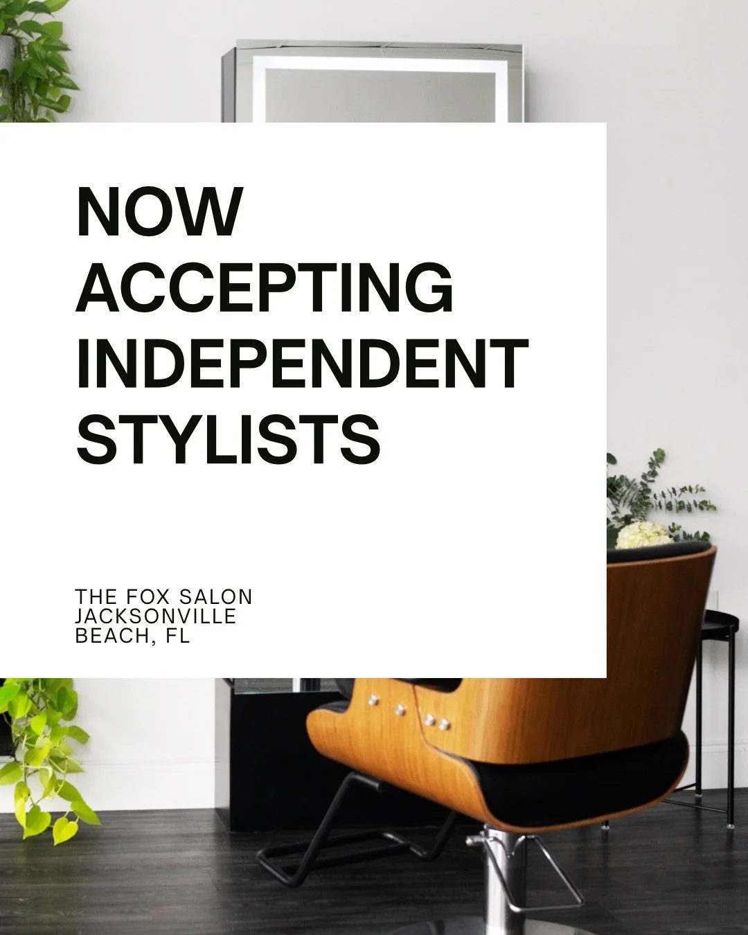 Now accepting independent stylists ✨

If you&rsquo;re ready for a salon home that feels elevated, supportive, and aligned with your values, we&rsquo;d love to connect.

Kind team. Beautiful space. Real support.
Apply online: thefoxsalon.com/careers
o