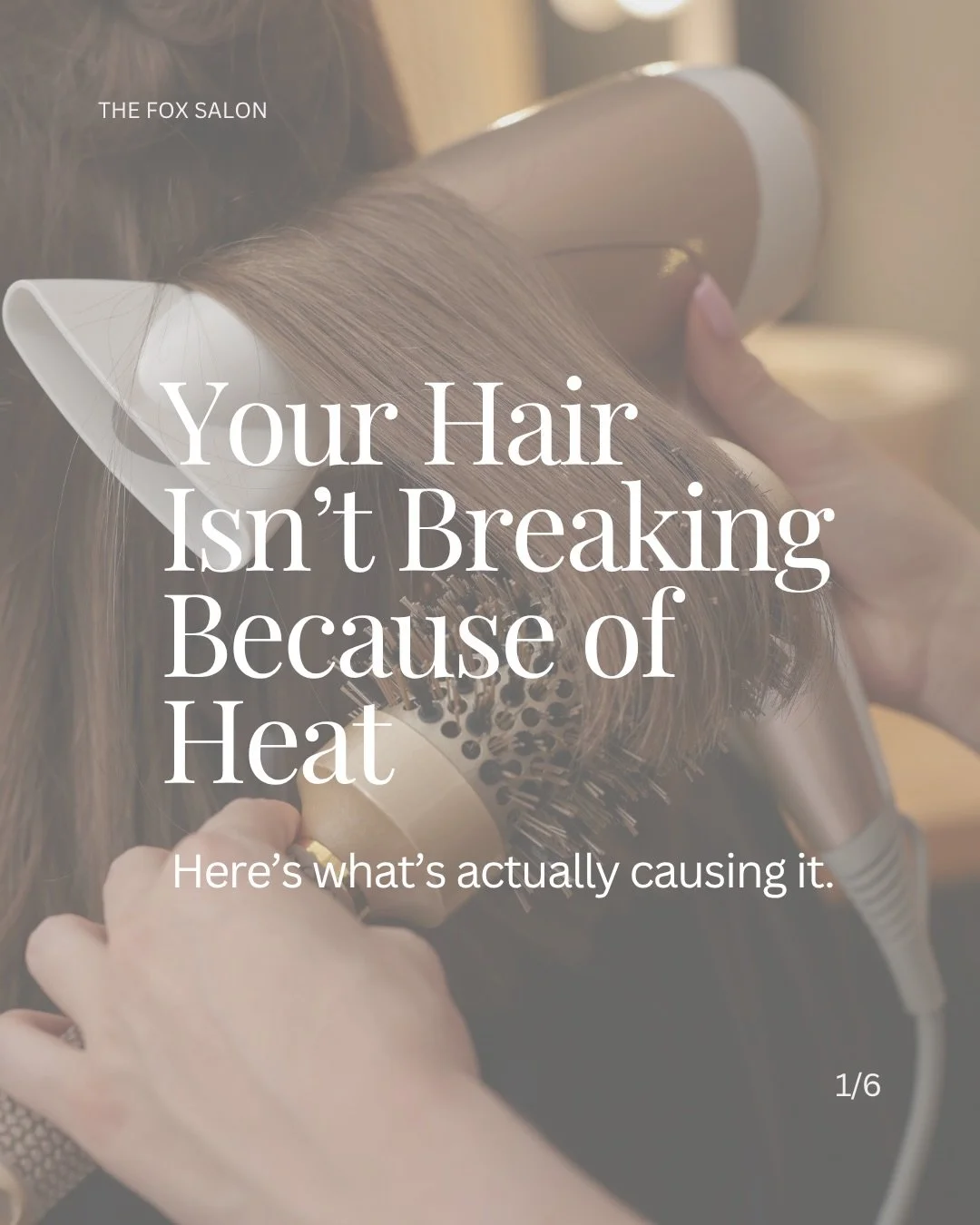 Hair breakage isn&rsquo;t always caused by heat styling. ☀️

Protein imbalance, sun exposure, chlorine, skipped trims, aging hair, and even stress can weaken the strand and cause hair to snap.

At The Fox Salon in Jacksonville Beach, we focus on heal