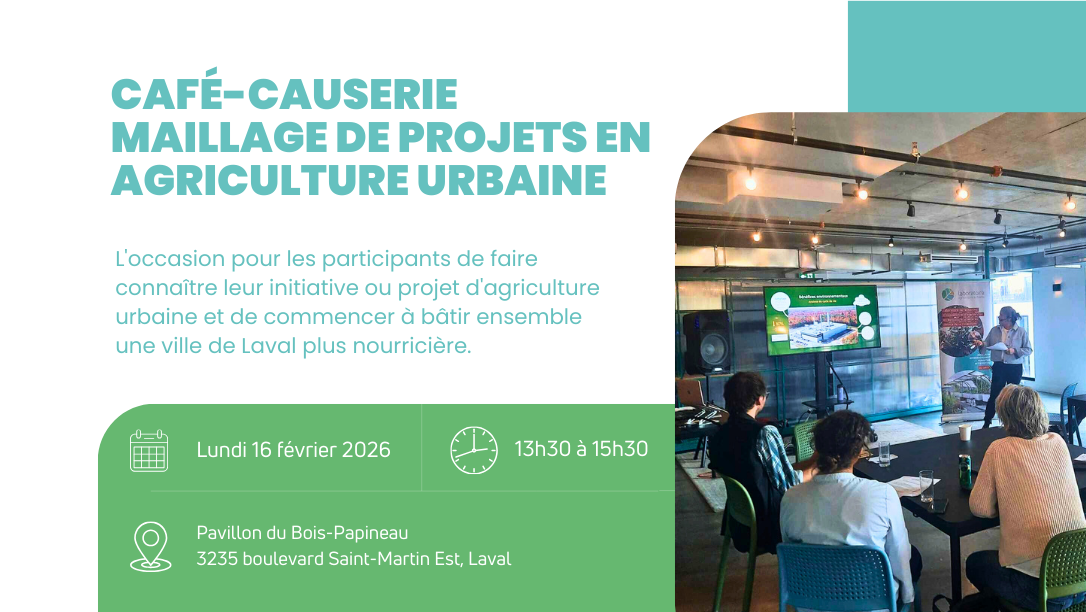 Café-causerie : maillage de projets en agriculture urbaine