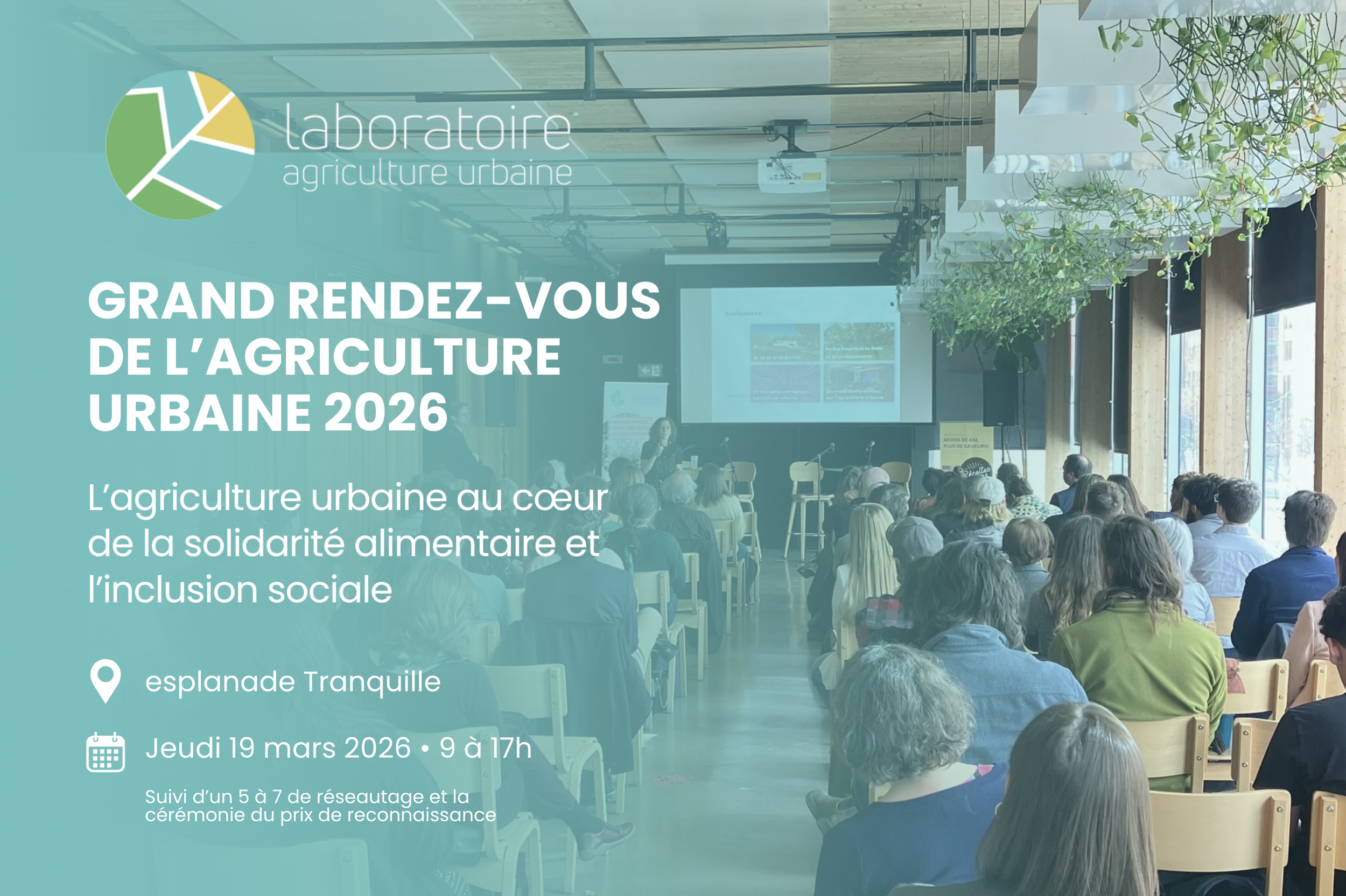 Grand rendez-vous 2026 des acteurs et actrices de l'agriculture urbaine