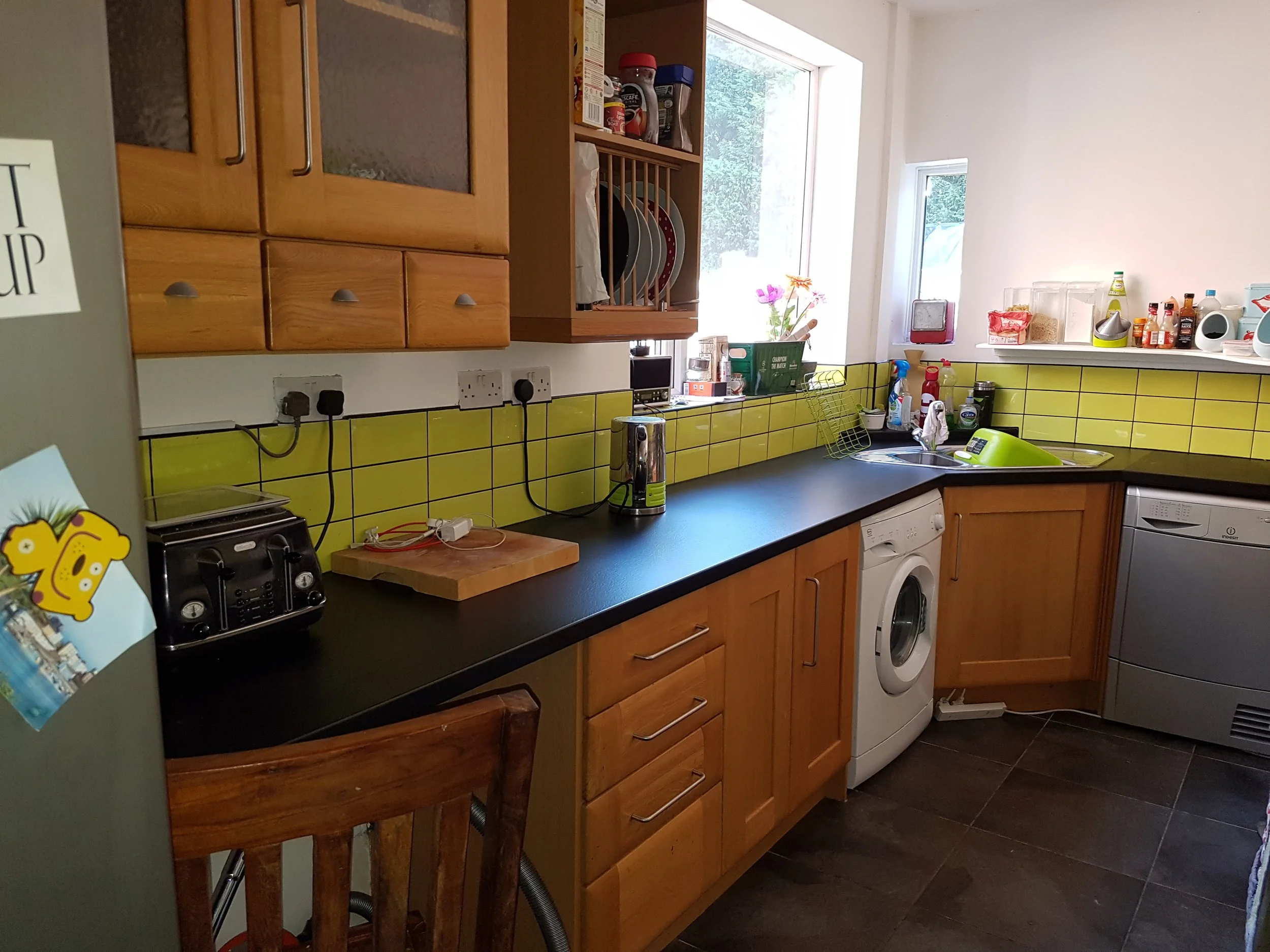Kitchen upgrades, new tiles new worktop new floor, painting