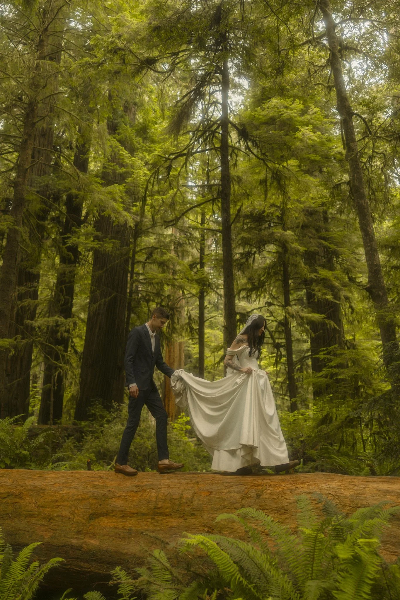 Dreamy Oregon Coast and Ancient Redwoods Elopement
