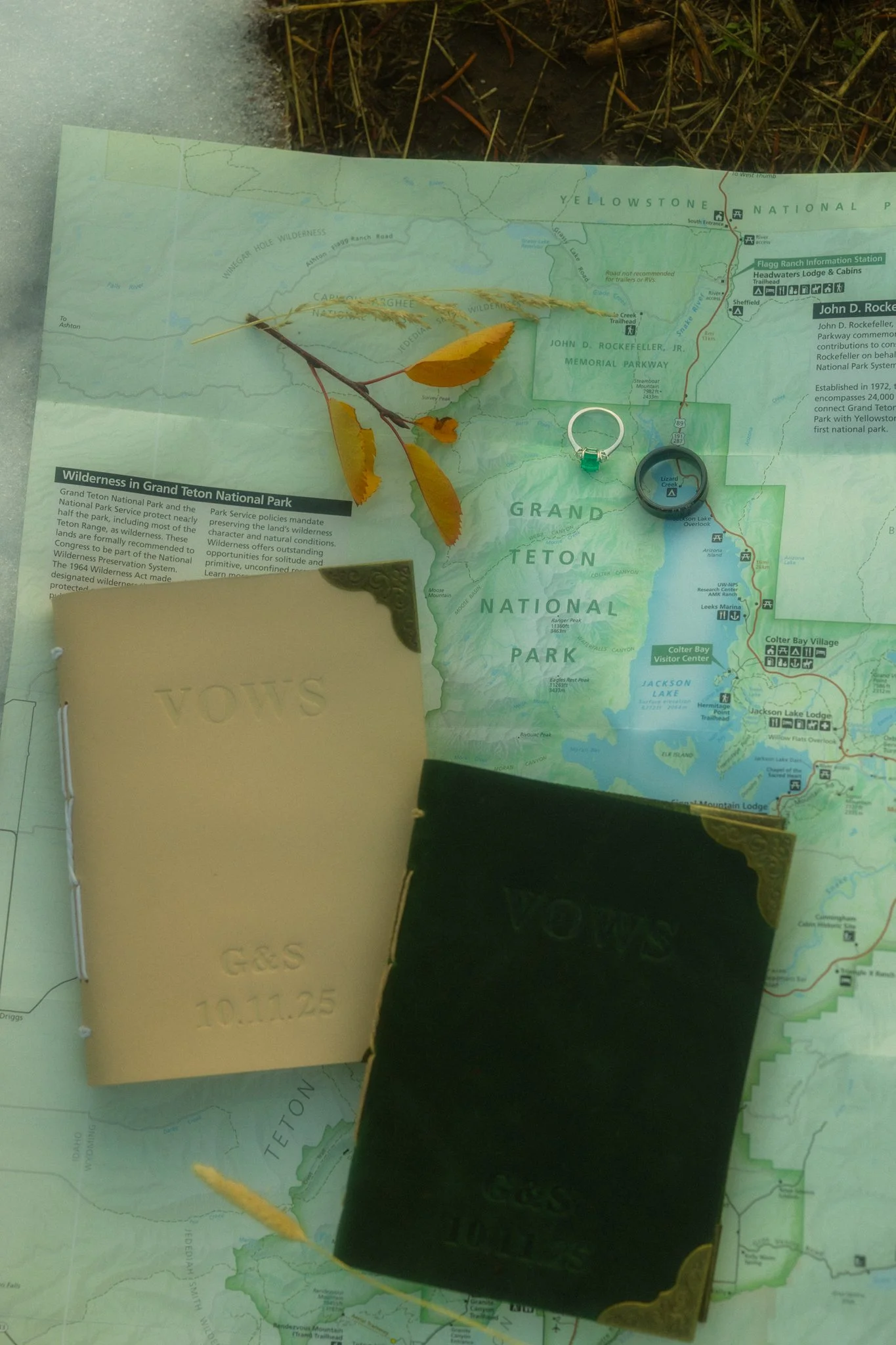  a couple eloping in Grand Teton National Park during the fall 