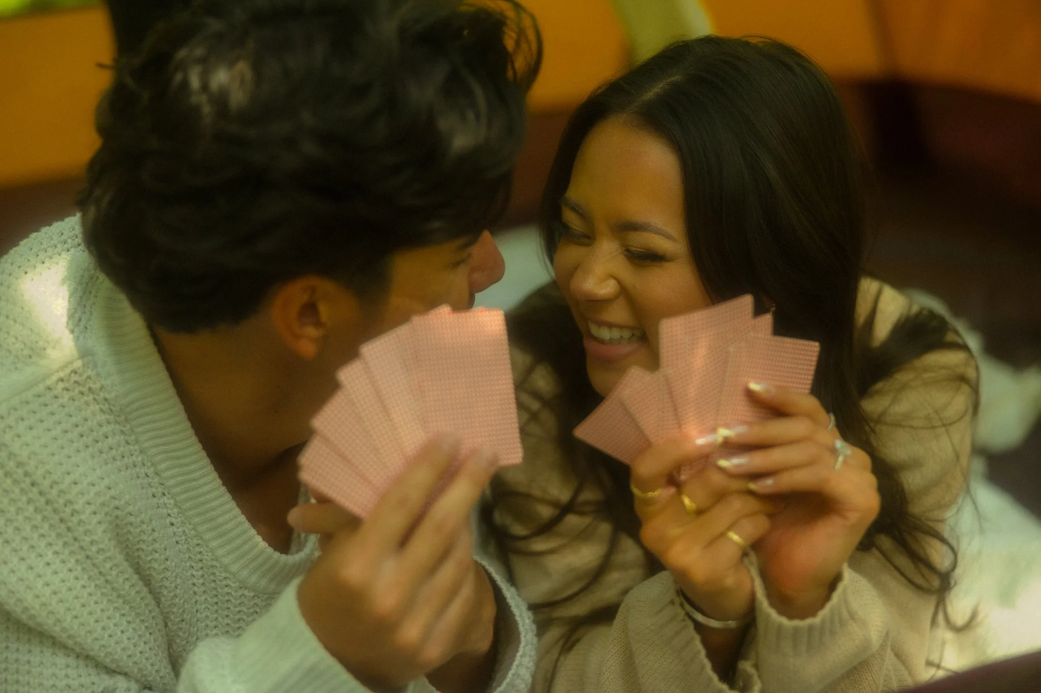 a two day elopement in the North Cascades including a sunrise ceremony, campground card playing, painting, and alpine lake swimming