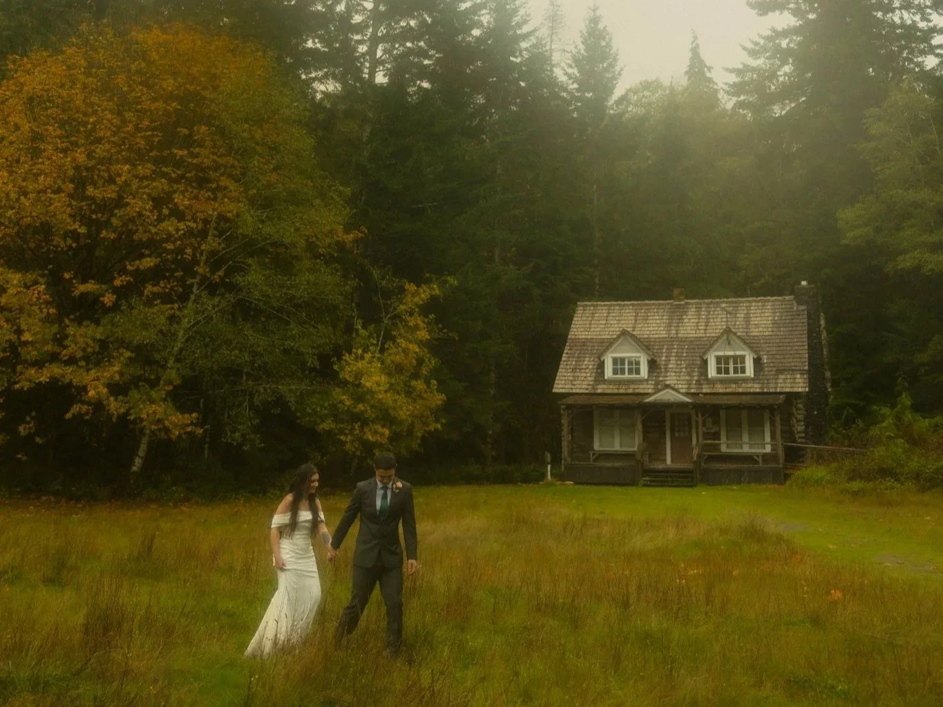 fall elopement in Olympic National Park