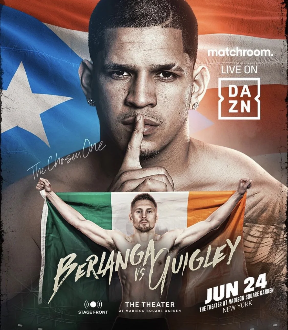Edgar Berlanga taking on Jason Quigley June 24th in MSG return.