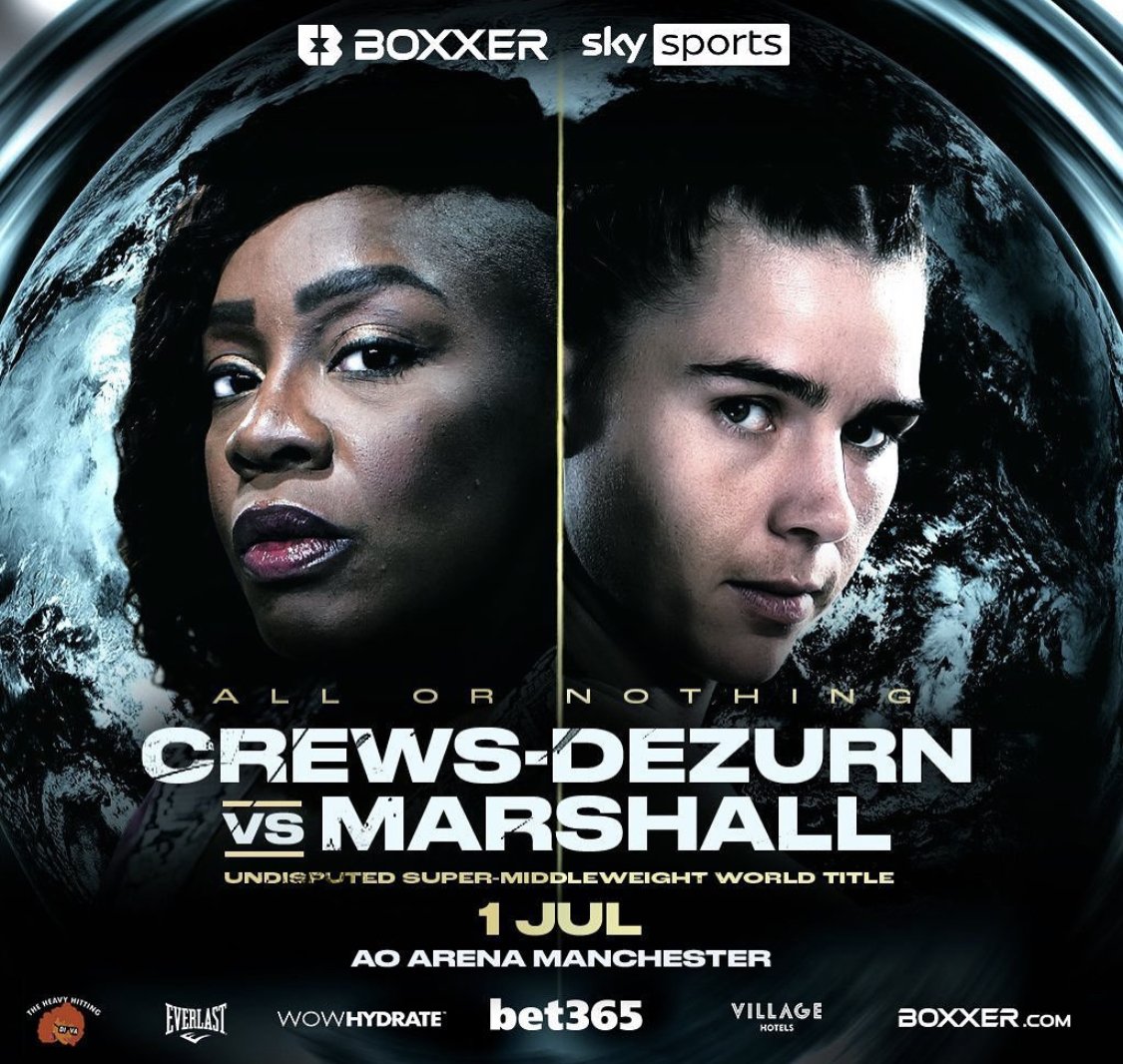 Crews-Dezurn to defend undisputed titles against Marshall in U.K.