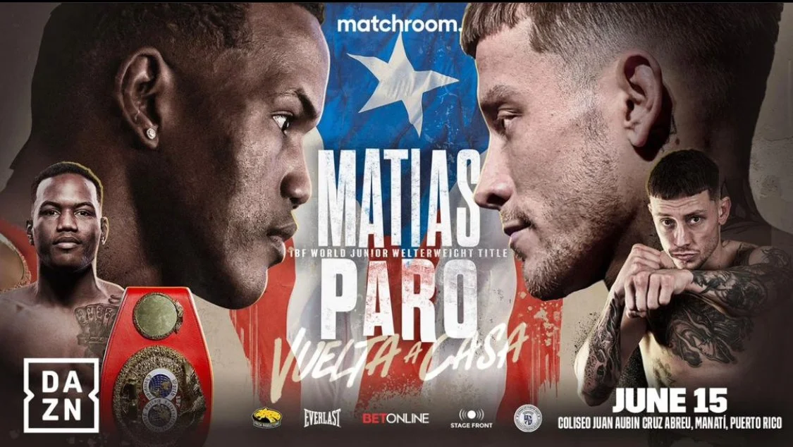 Matias returns to Puerto Rico for title defense against Paro  
