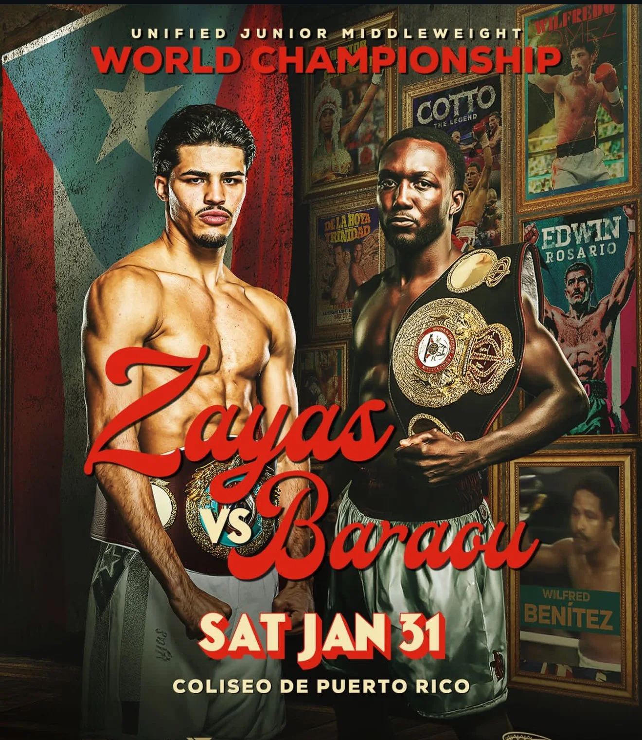 Zayas vs. Baraou: Junior Middleweight Title unification in Puerto Rico