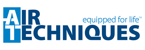 Air Techniques logo with text 'equipped for life'