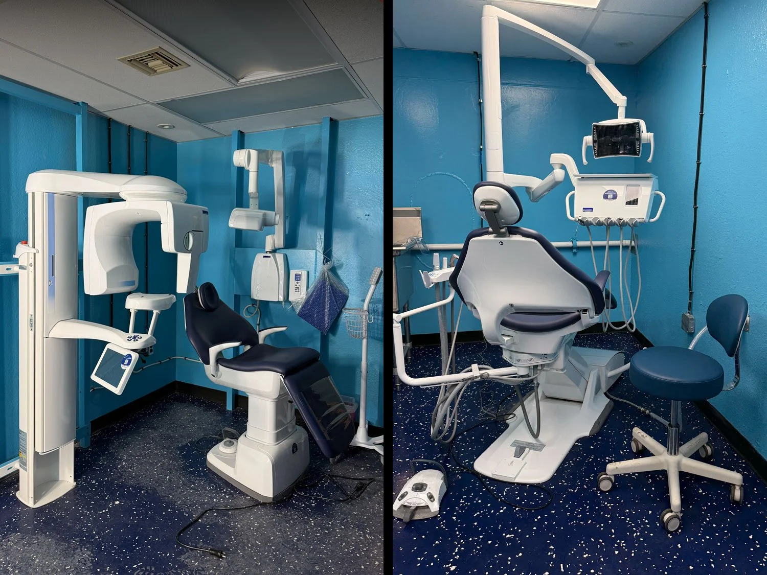 Dental treatment rooms with Planmeca and Crown Seating products.