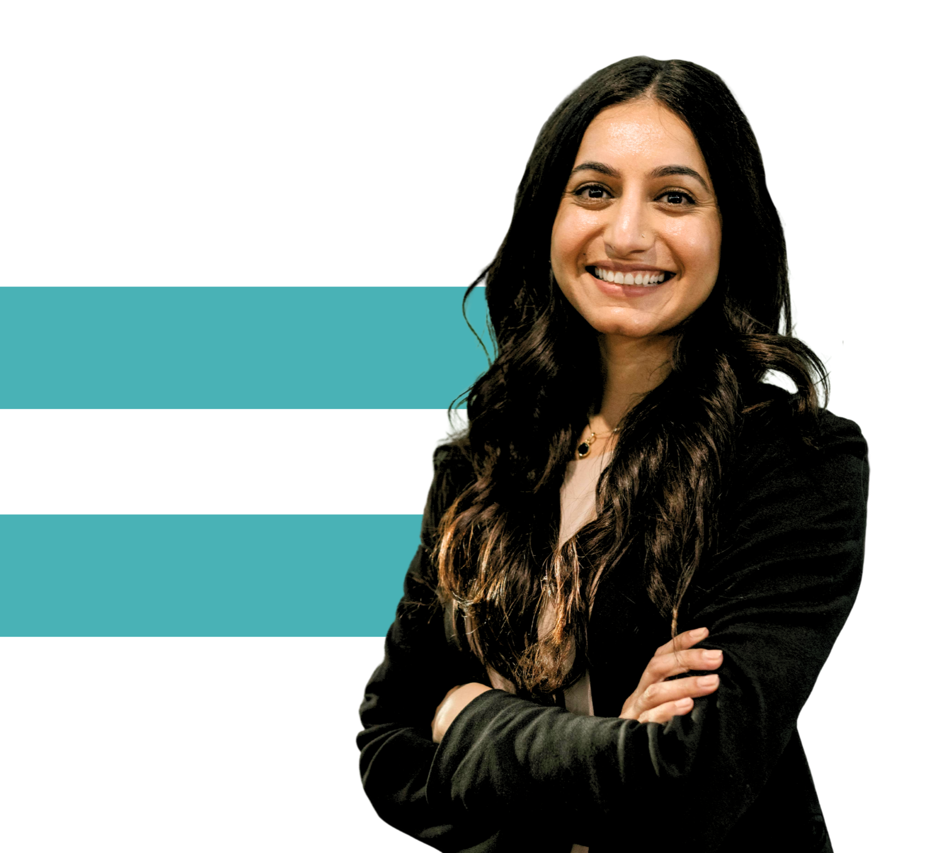 Confident smiling nonprofit professional wearing a blazer