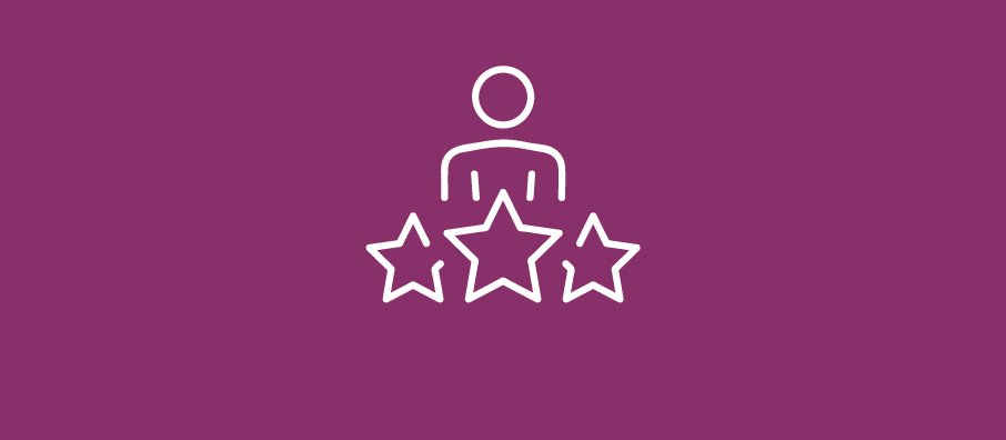 candidate with three stars below them icon