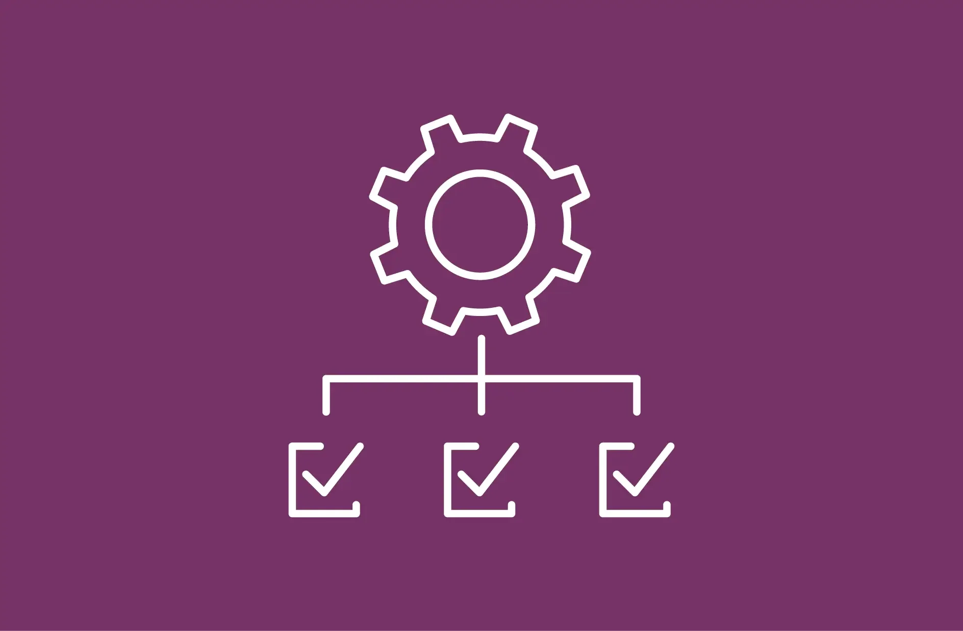 gear with three boxes checked off below it showing supported systems completed